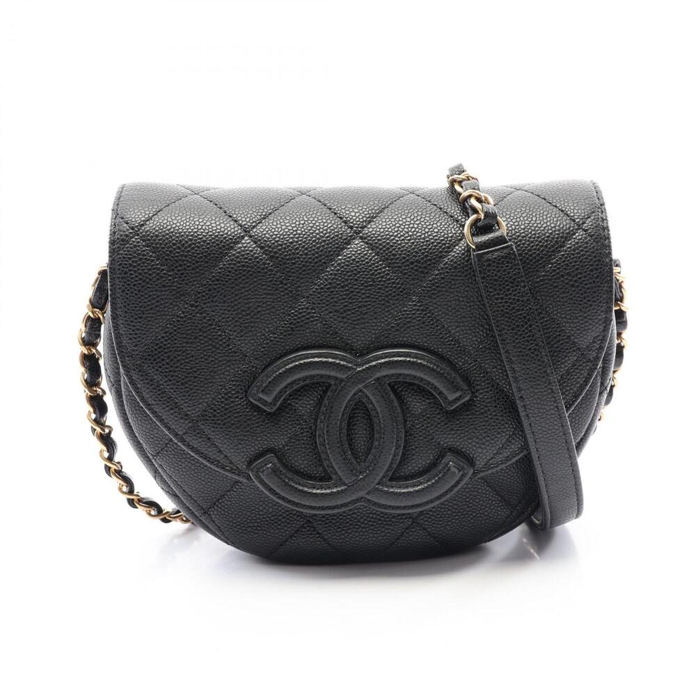 Chanel Matelassé Mini Messenger Shoulder Bag/Handbag, Caviar Leather (Grained...
